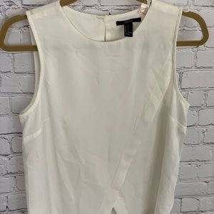 Woven cream short sleeve shirt